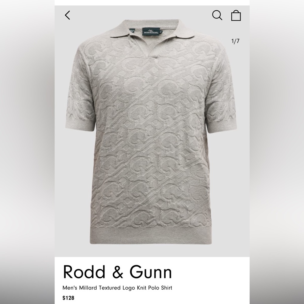 Rodd & Gunn Light Gray Polo Shirt